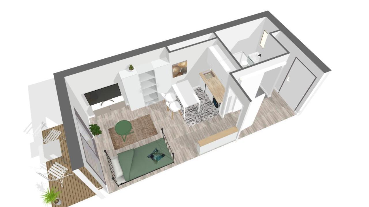 Appartement New - Cosy - Plages à 5min - Parking Privé - Wifi - Commerces Au Pied Du Bâtiment