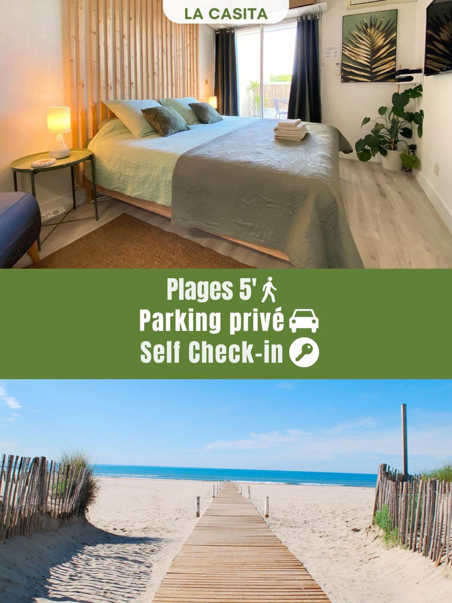 New - Cosy - Plages à 5min - Parking Privé - Wifi - Commerces Au Pied Du Bâtiment * La Grande-Motte